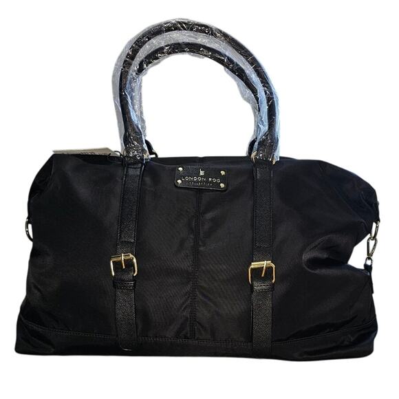 London Fog Oxford Weekender Bag 100th Anniversary Logo Crossbody Strap NEW $149 - Picture 2 of 11